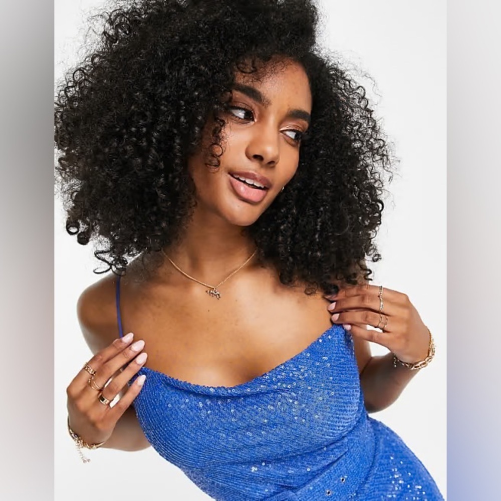 NWT ASOS DESIGN sequin embellished cami mini dress Size US 12